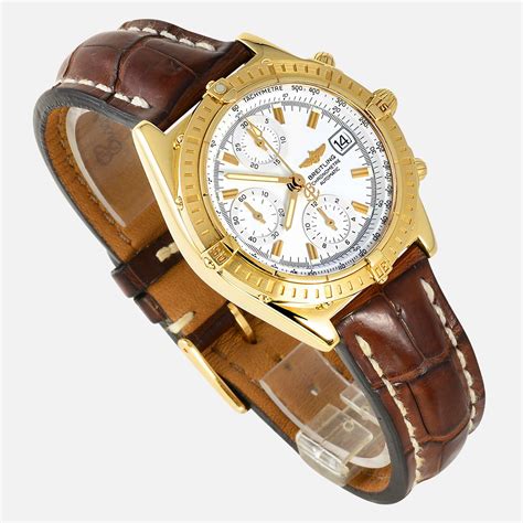 gold breitling chronomat|breitling gold chronograph.